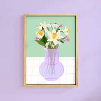 LILAC SPRING GLASS VASE PRINT