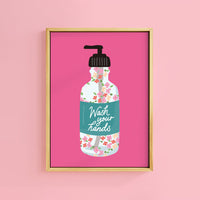 WASH YOUR HANDS WILD MEADOW PRINT