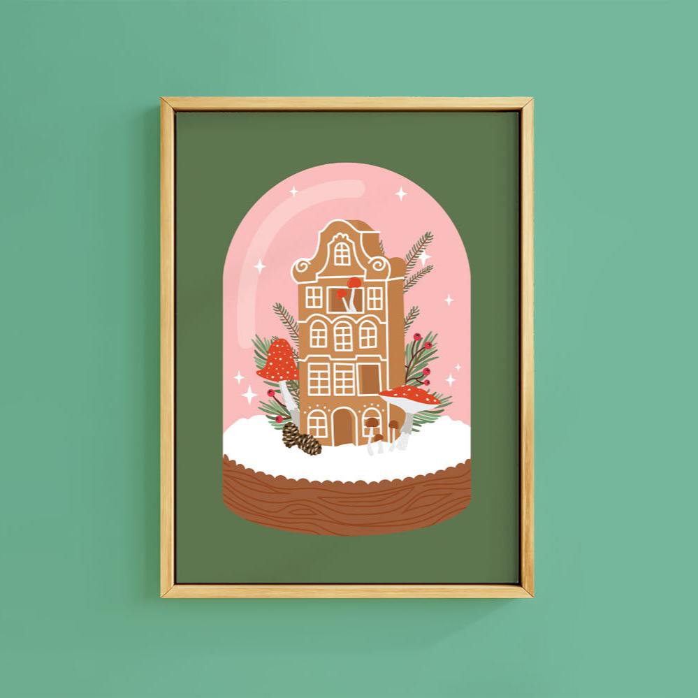 GINGERBREAD CLOCH PRINT