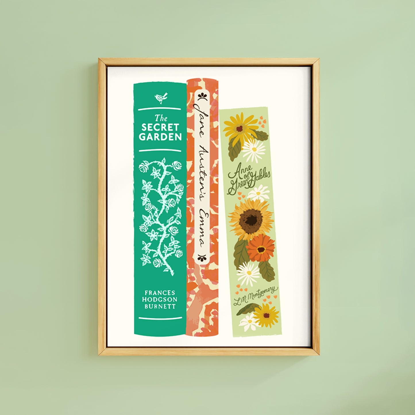 VINTAGE BOOK SPINES PRINT OhSoDaisy