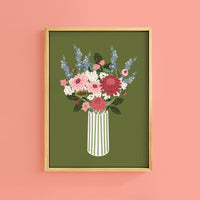 DAHLIA SAGE BUNCH PRINT