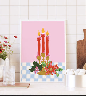COLOURFUL CANDLES PRINT