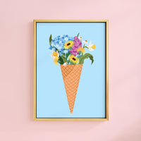 WILDFLOWER CONE PRINT