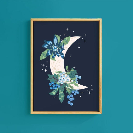 WINTER MOON CELESTIAL PRINT