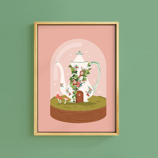 FAIRY TEA POT HOUSE PRINT