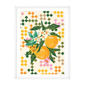 CHECKERBOARD ORANGE TILES