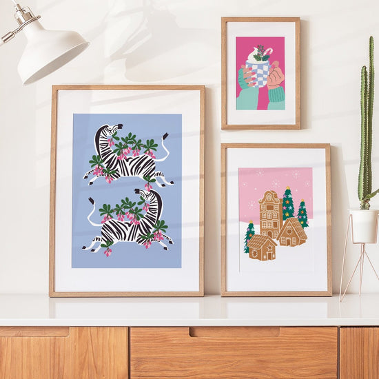 GINGERBREAD HOUSES PRINT