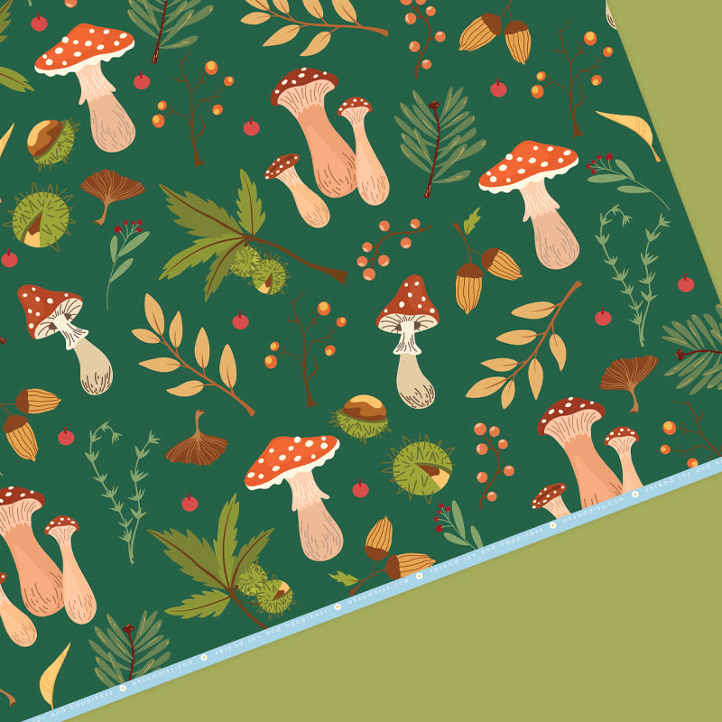 WOODLAND FOREST MUSHROOM GIFT WRAP SHEET