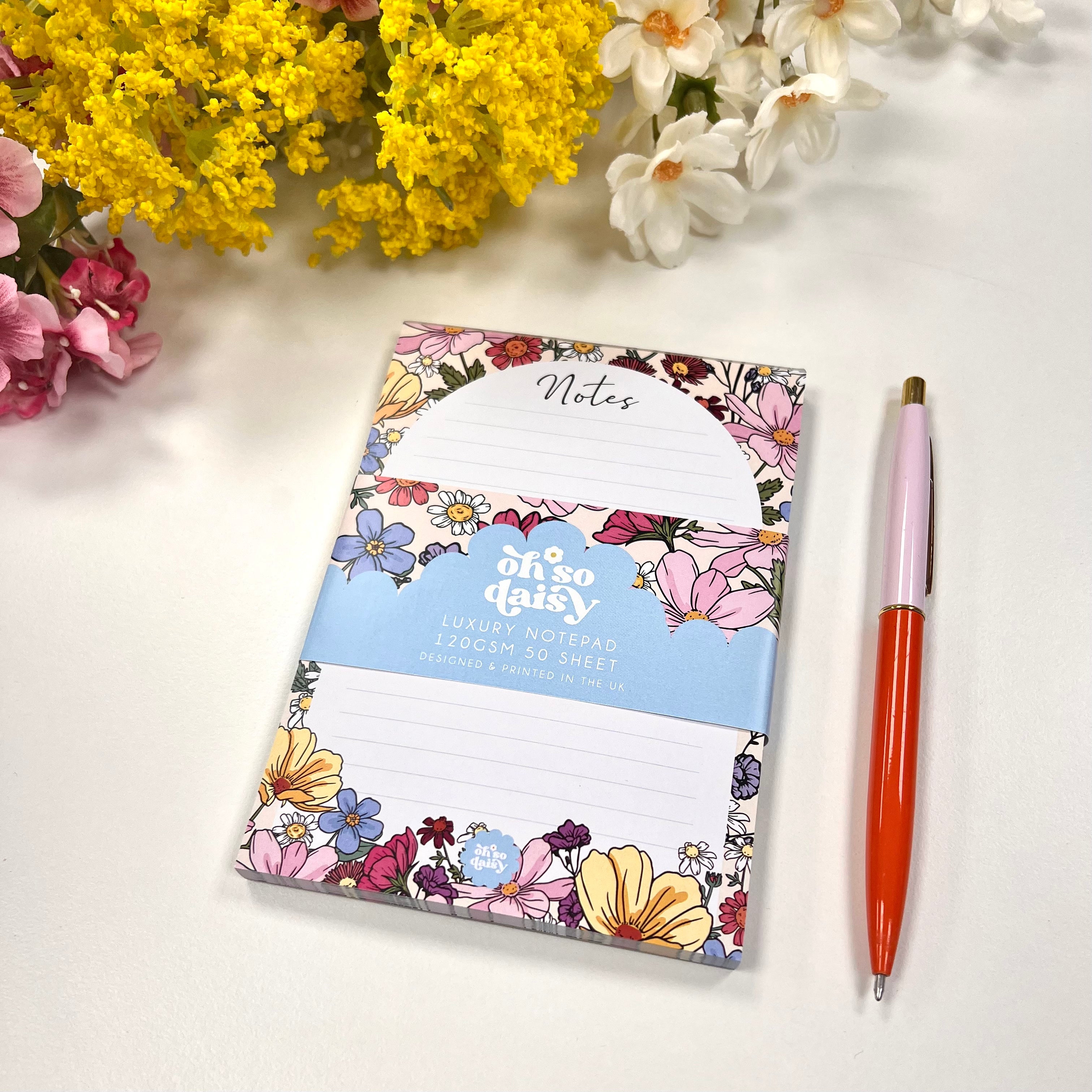 She H Notepad SHE’S A WILDFLOWER A6 NOTEPAD – OhSoDaisy