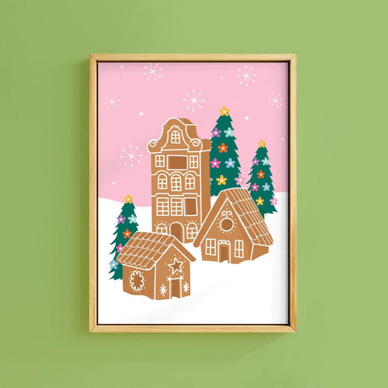 GINGERBREAD HOUSES PRINT