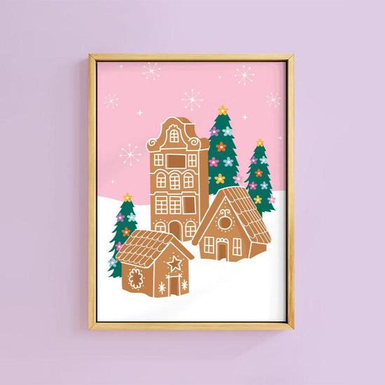 GINGERBREAD HOUSES PRINT