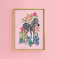 MEADOW ZEBRA PINK PRINT