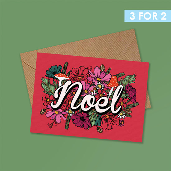 WOODLAND WILFLOWER NOEL GREETINGS CARD