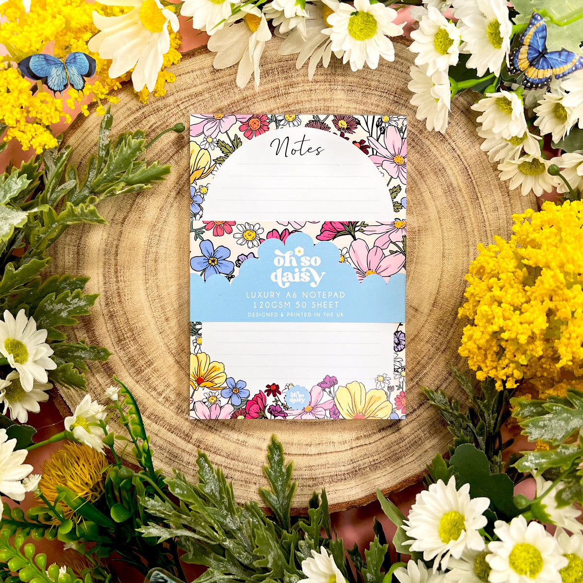 She H Notepad SHE’S A WILDFLOWER A6 NOTEPAD – OhSoDaisy