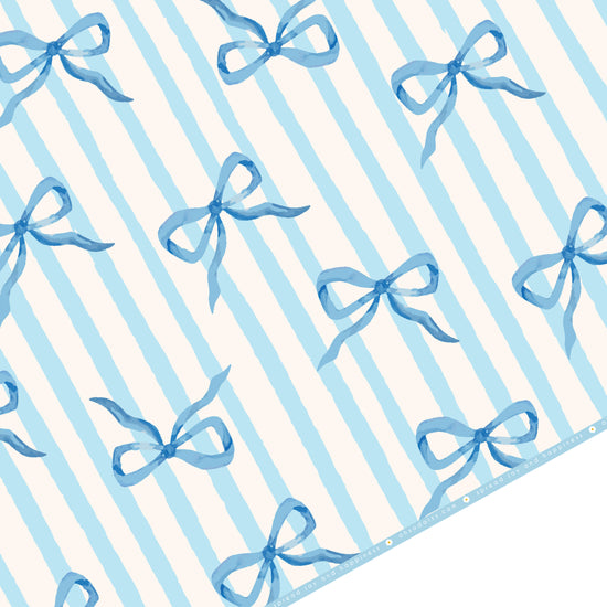 COQUETTE BLUE RIBBON GIFT WRAP SHEET