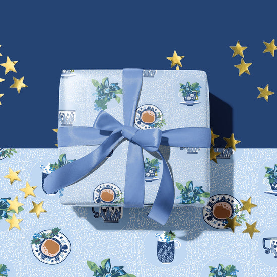 CHRISTMAS TEA GIFT WRAP SHEET