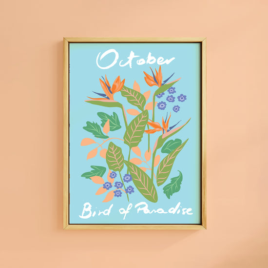 OCTOBER BIRD OF PARADISE BIRTH FLOWER
