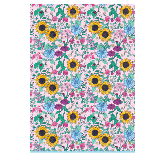 ENCHANTED GARDEN PINK GIFT WRAP SHEET