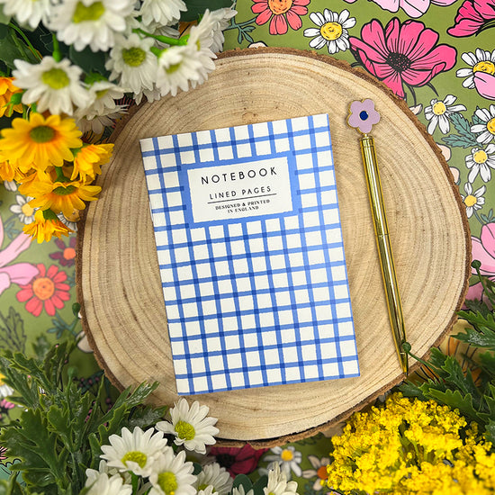 COTTAGE GINGHAM A6 SOFTCOVER JOTTER NOTEBOOK