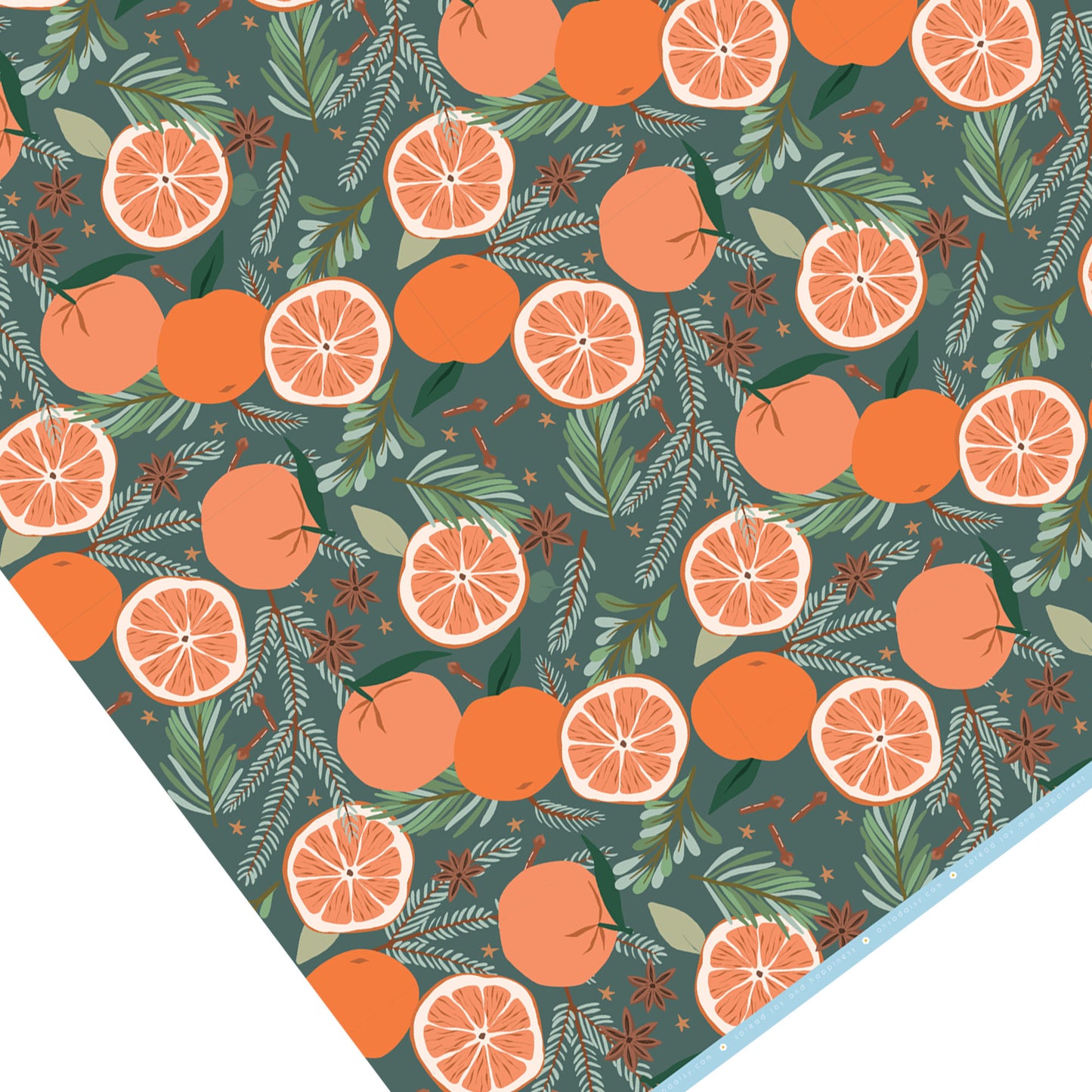 CLEMENTINE CHRISTMAS GIFT WRAP SHEET