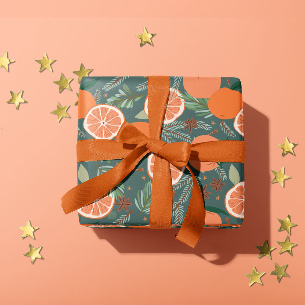 CLEMENTINE CHRISTMAS GIFT WRAP SHEET