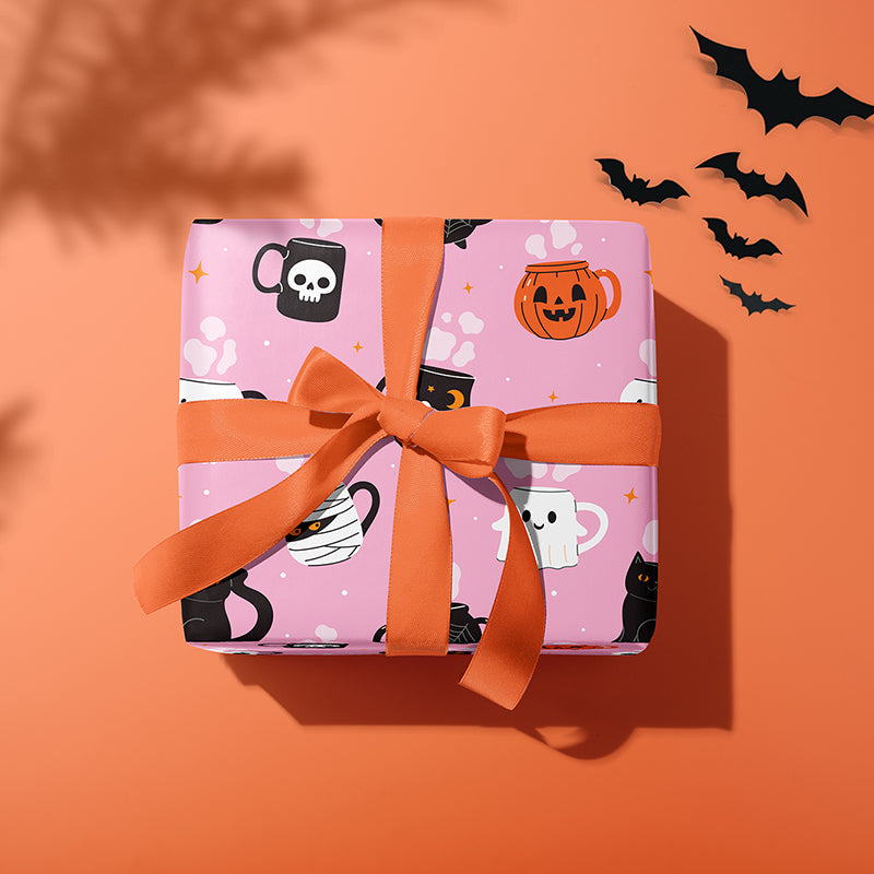 SPOOKY HALLOWEEN MUGS GIFT WRAP SHEET