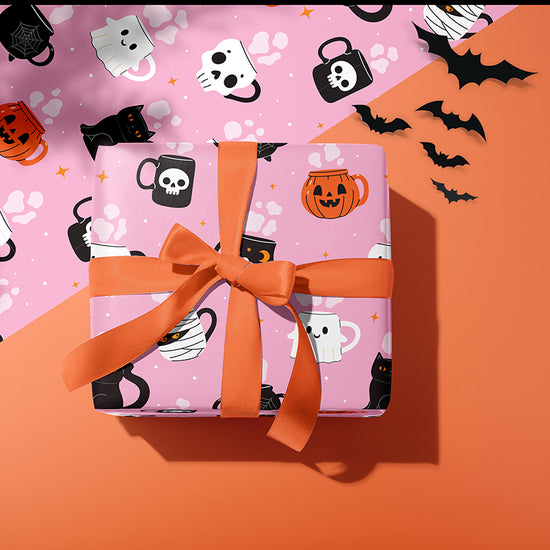 SPOOKY HALLOWEEN MUGS GIFT WRAP SHEET