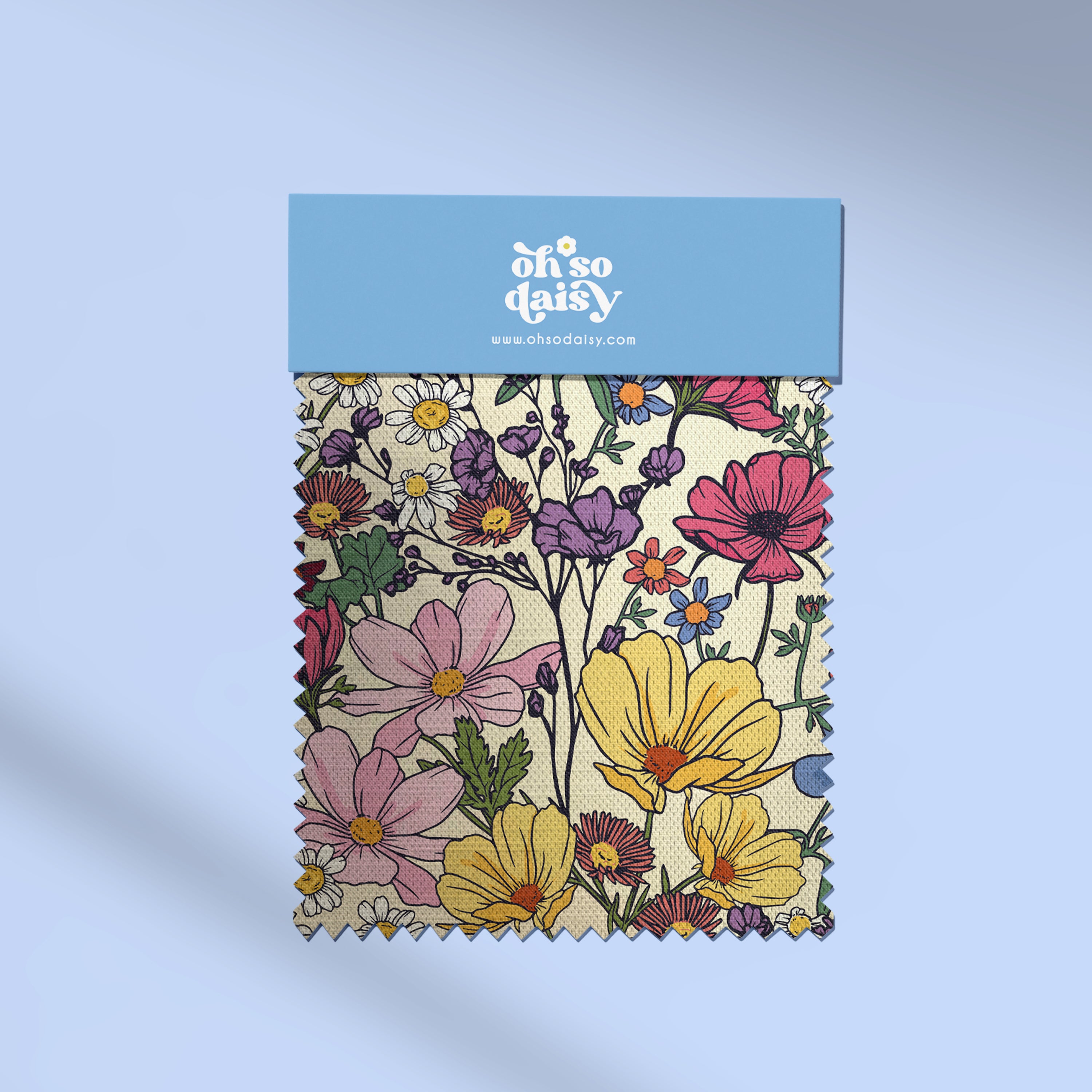 She's A Wildflower Vintage Cream Fabric – OhSoDaisy