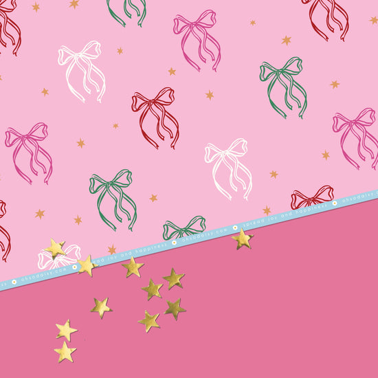 LITTLE BOWS CHRISTMAS GIFT WRAP SHEET