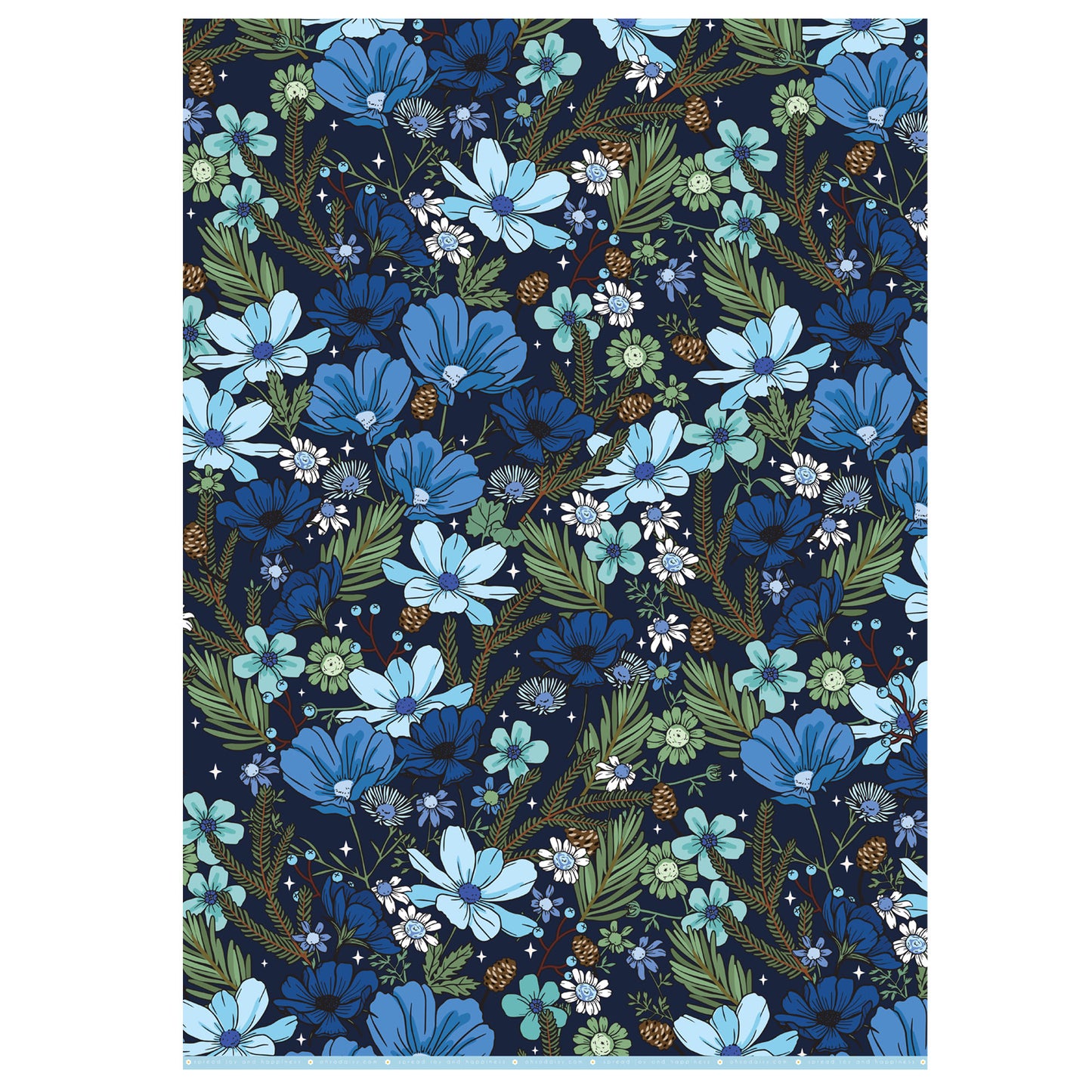 CELESTIAL WILDFLOWER GIFT WRAP SHEET