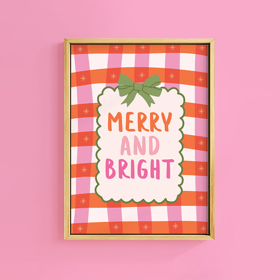 MERRY AND BRIGHT GINGHAM PRINT