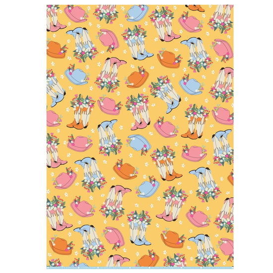 HOWDY COWGIRL GIFT WRAP SHEET