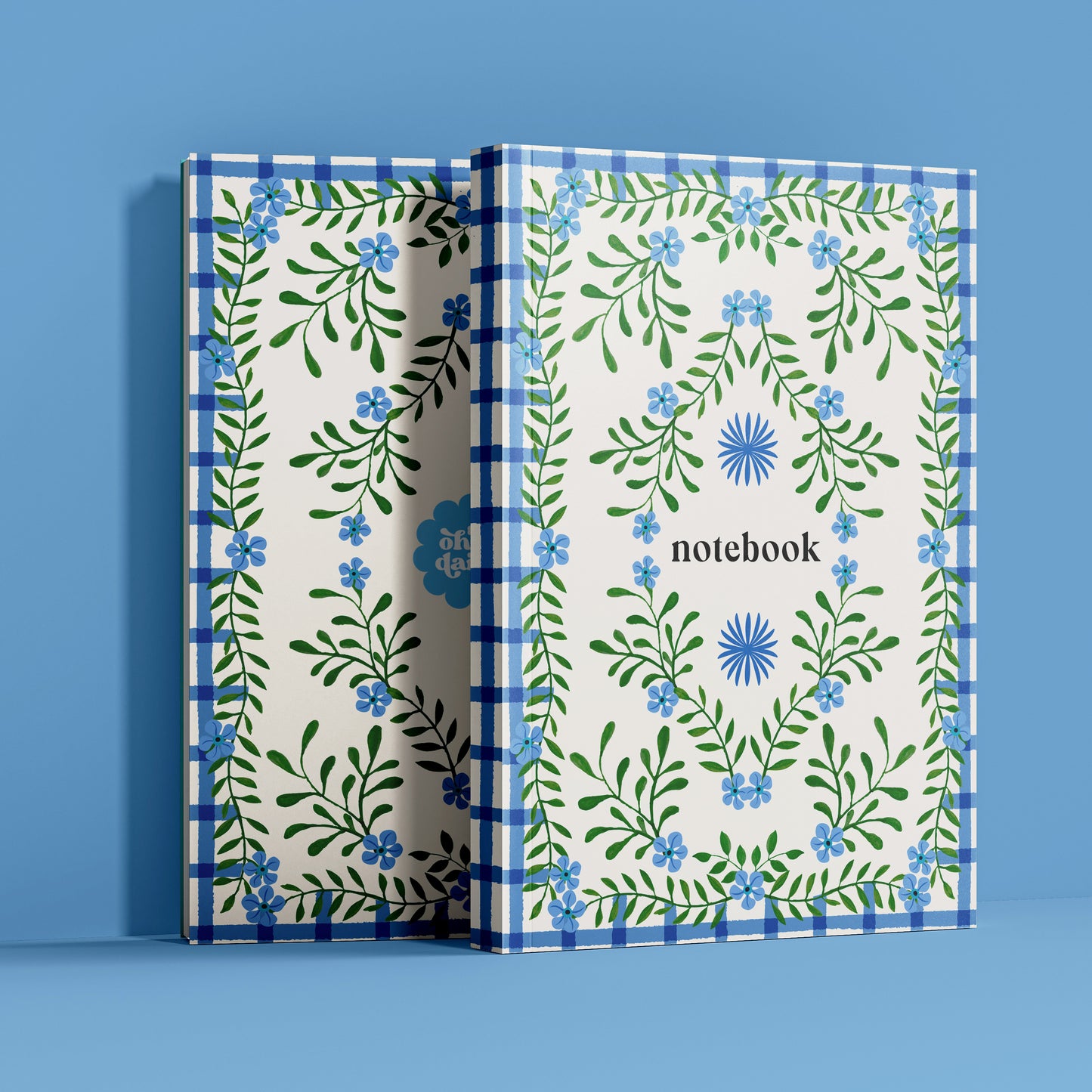 COTTAGE GINGHAM FORGET ME NOT SOFTCOVER NOTEBOOK