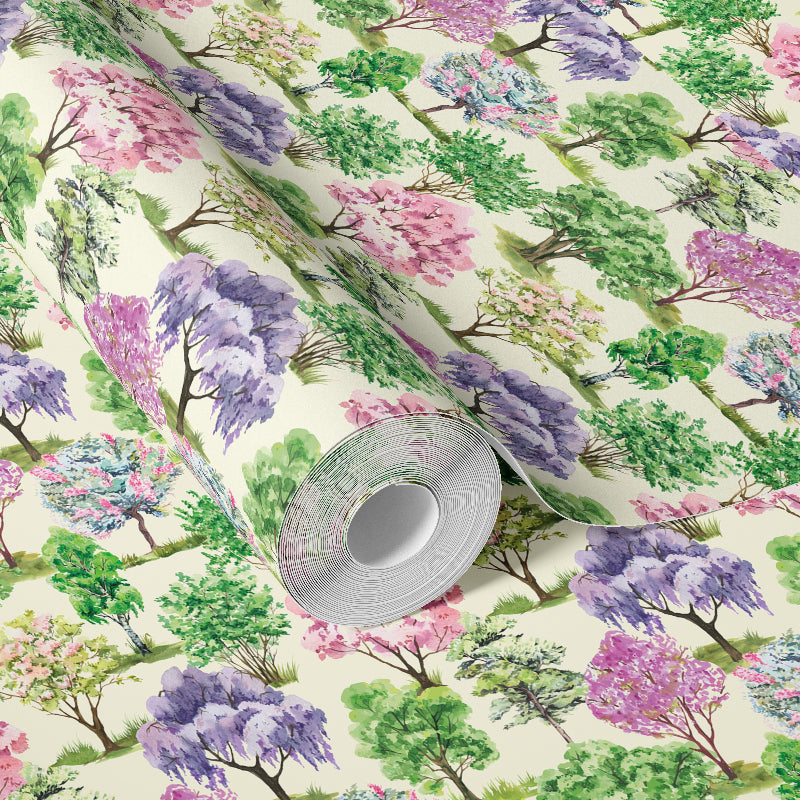 Sample of Fabled Forest Colourful Trees Wallpaper – OhSoDaisy