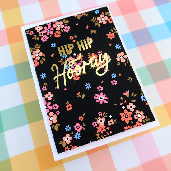 HIP HIP HOORAY FOIL GREETINGS CARD