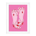 RED HEART COWBOY BOOTS