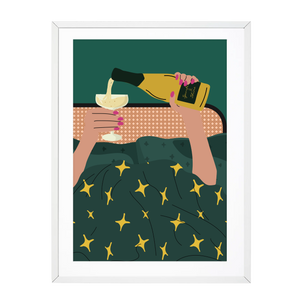 CHRISTMAS MORNING STARS PRINT