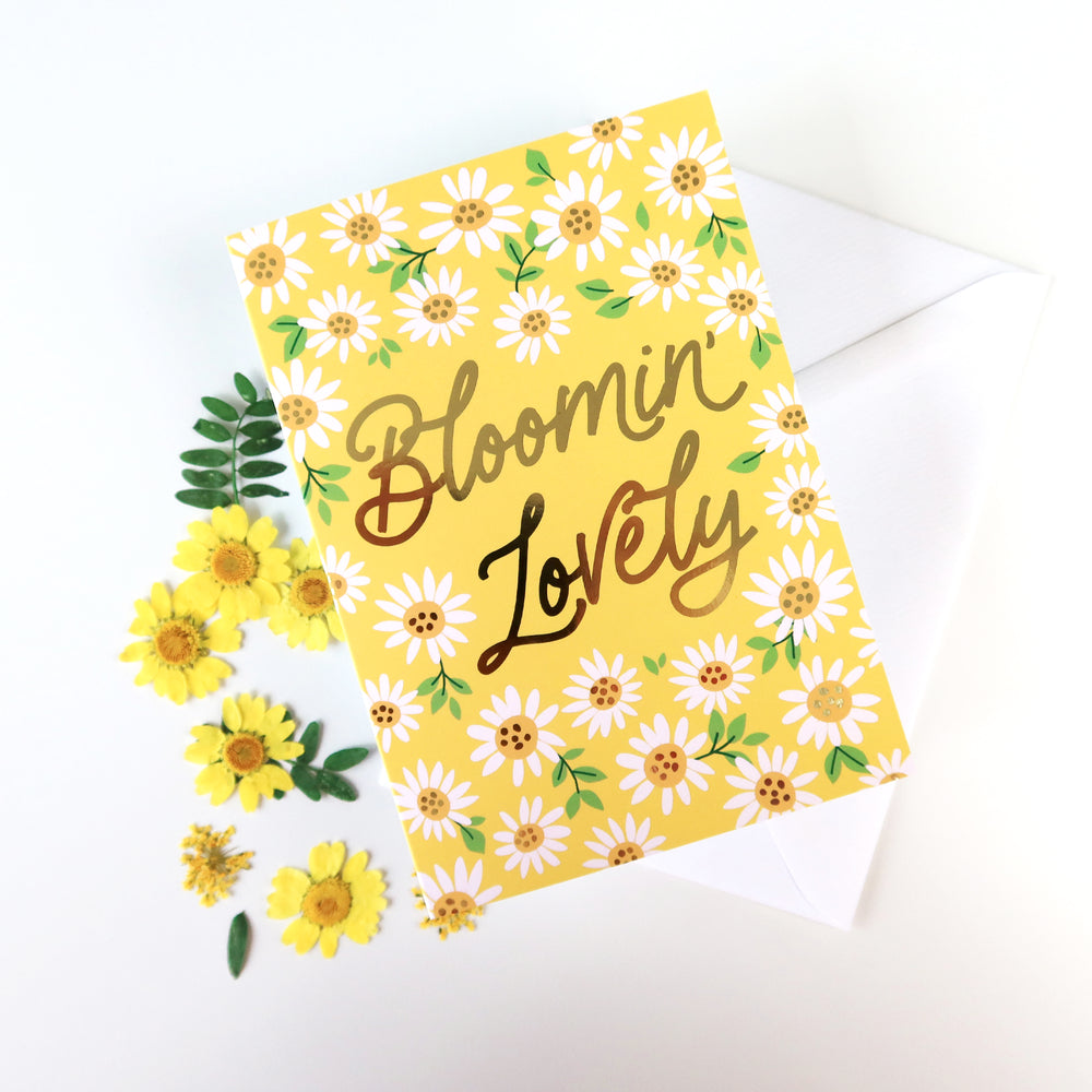 BLOOMIN' LOVELY FOIL GREETINGS CARD