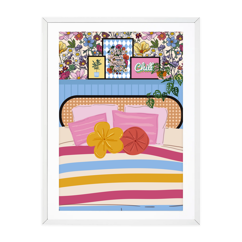 COLOURFUL CANE BEDROOM