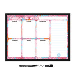 RETRO FLORAL A3 WEEKLY PLANNER WHITEBOARD