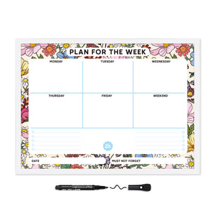 WILDFLOWER A3 WEEKLY PLANNER WHITEBOARD