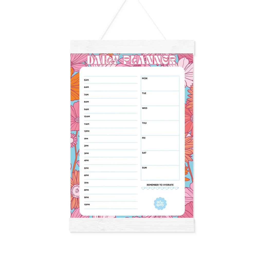 
            
                Load image into Gallery viewer, RETRO FLORAL A4 DAILY PLANNER WHITEBOARD
            
        