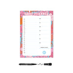 RETRO FLORAL A4 DAILY PLANNER WHITEBOARD