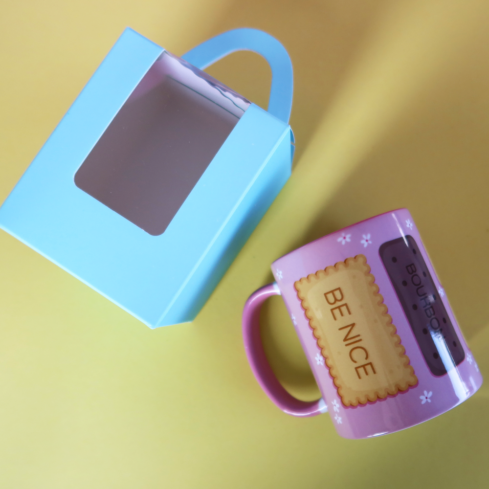 BE NICE BISCUIT MUG