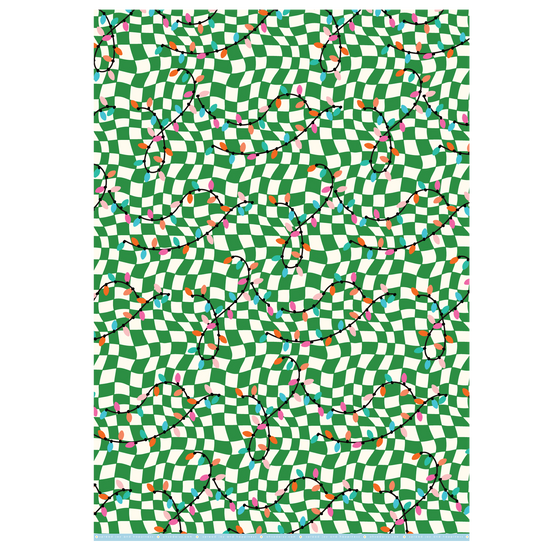 CHECKERBOARD LIGHTS GIFT WRAP SHEET