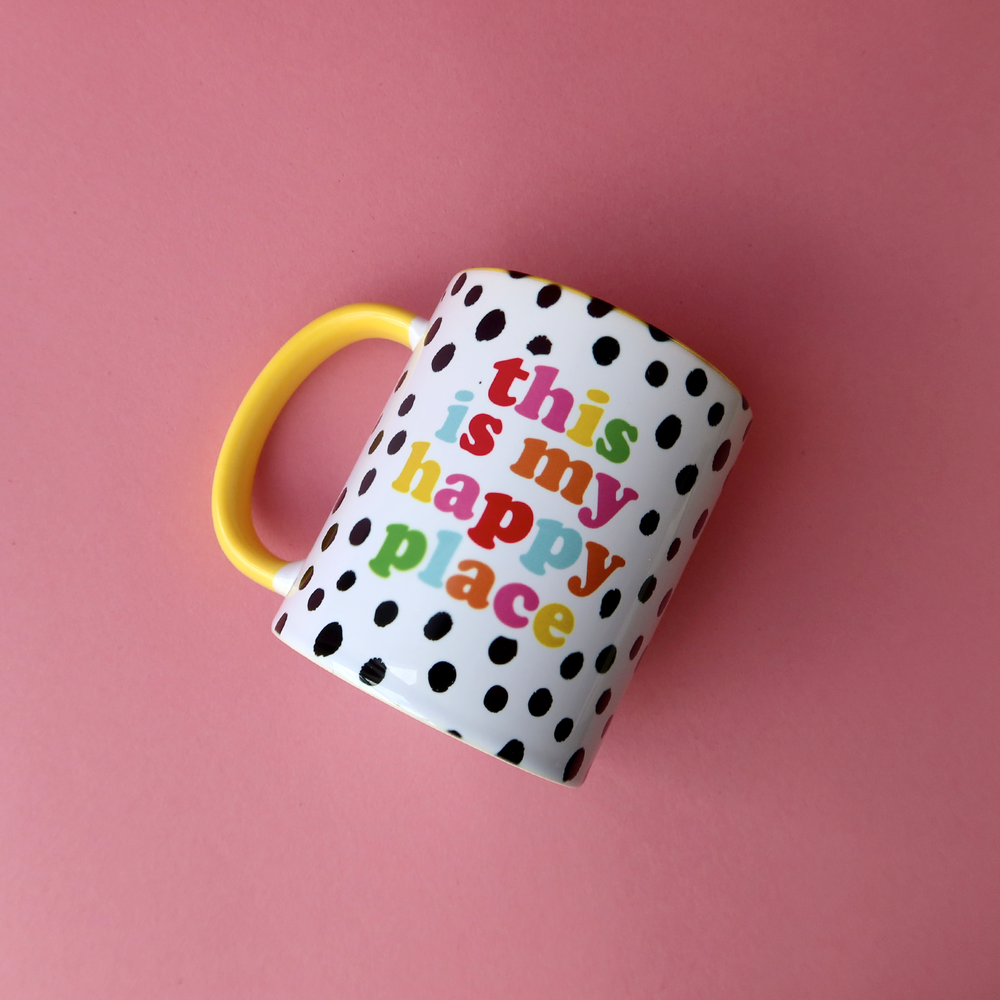 
            
                Load image into Gallery viewer, HAPPY PLACE DALMATIAN MUG
            
        