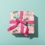 HOLLY JOLLY CAMPER GIFT WRAP SHEET