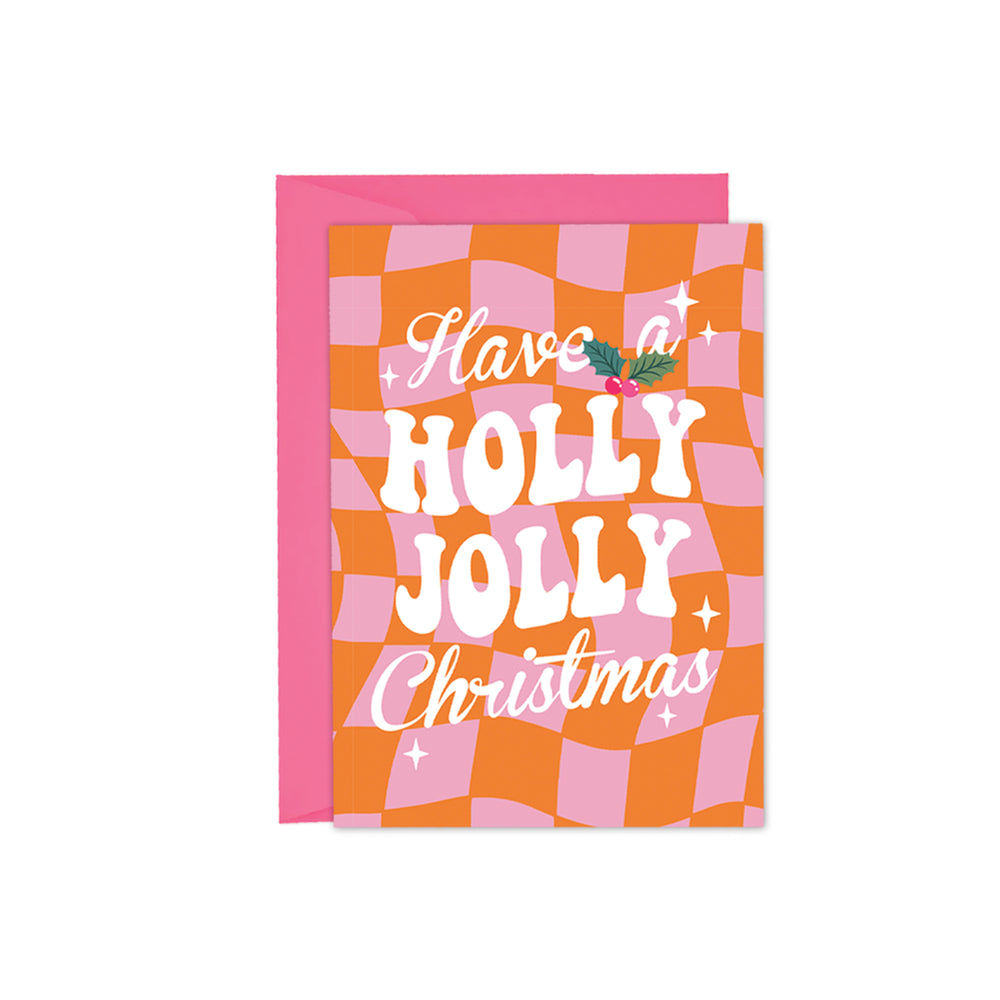 HOLLY JOLLY CHRISTMAS GREETINGS CARD