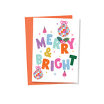 MERRY & BRIGHT CHRISTMAS GREETINGS CARD