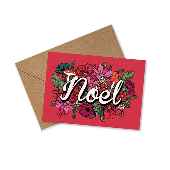 WOODLAND WILFLOWER NOEL GREETINGS CARD